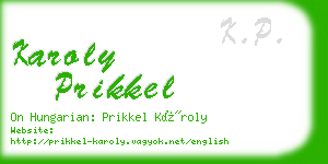 karoly prikkel business card